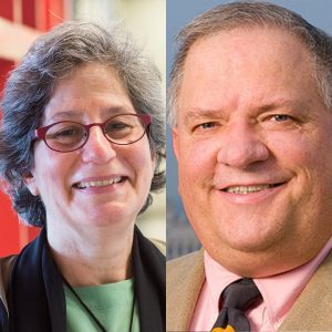 Photo of Susan Solomon and Stephen O. Andersen, podcast guests and winners of the 2021 Future of Life Award. 